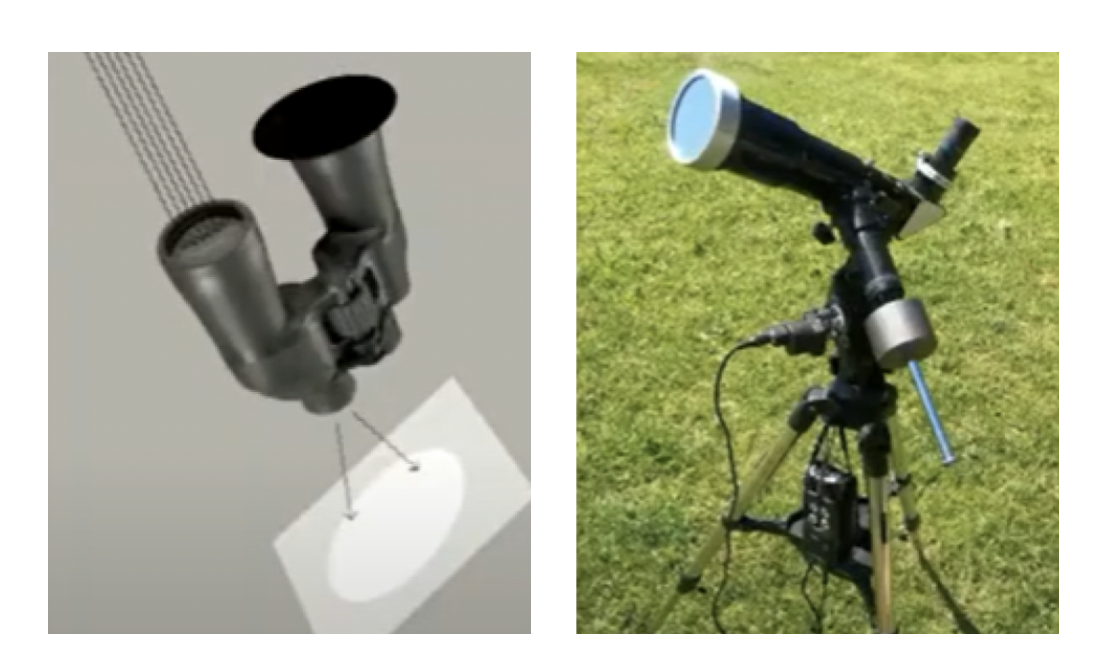 Extrem försiktighet gäller vid solobservationer. Att blicka mot solen utan skydd med det minsta optiska instrument, eller till och med med blotta ögat, kan leda till bestående ögonskador eller blindhet! Ett bra sätt att observera solen är att projicera bilden genom din kikare eller ditt teleskop på ett vitt papper. Du kan också använda högreflekterande glasfilter med en beläggning av rostfritt stål eller ett solfilter av specialtillverkad, dubbelmetalliserad Mylarfilm avsedd för solobservationer. Vanlig plastfilm eller metalliserad plastfilm får aldrig användas. Båda typerna av solfilter monteras framför objektivet.